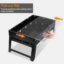 Portable Charcoal Grill Foldable 17" BBQ Charcoal Grill Compact Tabletop Barbecue Grill Small BBQ Grill for Outdoor Travel Backyard Picnic Beach