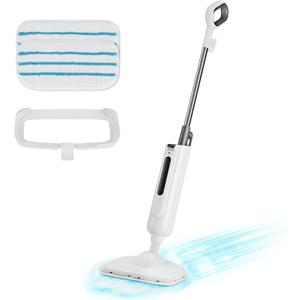 Sweetcrispy Steam Mop for Floor Cleaning,Lightweight Floor Steamer Cleaner for Hardwood/Tile/Laminate Floors Carpet, 2 Washable Pad, Grey