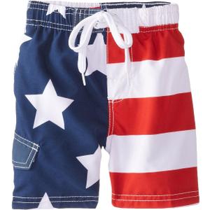 Kanu Surf Patriot Boys Swim Trunks with UPF 50+ Sun Protection-American Flag Quick Dry Boys Swimsuit (Small) (8)