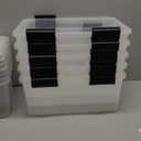 IRIS USA WeatherPro 19 Qt Storage Bins with Lids, 6 Pack, BPA-Free Plastic Gasket Box with Tight Latch and Seal, Stackable Nestable Tote Tub - Clear/Black