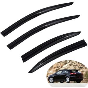 4PCS Window Visors Sun Rain Guards Deflectors Replacement for 2008-2017 Lancer