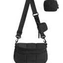 BAGSMART Crossbody Bum Bags for Women, Puffer Cute Hobo Bag, Quilted Purses Handbag for Daily Travel