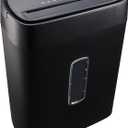 Amazon Basics 12-Sheet Cross-Cut Paper and Credit Card Shredder with Overheat Protection, Black (New Model)