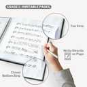 CRANBURY Sheet Music Folder 8.5x11 - Dual Use Music Holder (Blue), Store Pages Inside 24 Protective Sleeves or Annotate Exposed Pages, Music Binder with Spiral Binding Stays Opens and Lays Flat