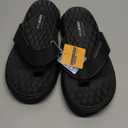 Skechers Vapor Foam Sandal, SAYTO Men's Toe Post Sandals, Black, 12