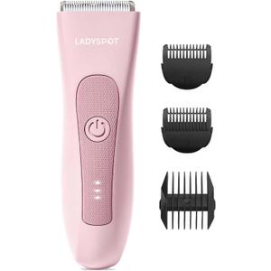LADYSPOT Hair Finishing Trimmers, with 3 Guard and Replaceable Ceramic Blade Heads, LADYSPOT Hair Shaver Kit Sets (Women-Pink-Version)