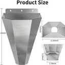 Large Chicken Cone for Butchering, Stainless Steel Kill Cone with Safety Gloves, Flat-Back Design, for Killing and Processing Chickens, Ducks, Turkeys & Poultry up to 18 lbs (Silver)