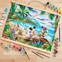 Cra-Z-Art Disney Dreams Collection Deluxe Paint by Number Thomas Kinkade Mickey & Minnie in Hawaii, 20 x 16 inches