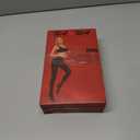 3 x HA WA Black Tights for Women, 2 Pairs Opaque Tights with Control Top Pantyhose (Black, XL)