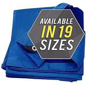Tarp Cover Blue, Heavy Duty 10'x20' Waterproof, Great for Tarpaulin Canopy Tent, Boat, RV Or Pool Cover!!! (Poly Tarp Heavy Duty 10X20)