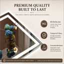 44x36 LED Lighted Bathroom Mirror for Vanity Wall