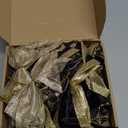 25 Pcs Burlap Christmas Bows Decoration 5.9 Inch Christmas Tree Rustic Ornament Natural Burlap Ribbon Bow Knot for Xmas Tree Wreath Holiday Party Decorations (Black and Gold)