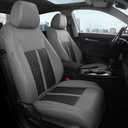 RIDEPOSH for Honda Civic Leather Seat Covers, Sedan EX 2022-2026, Sport 2025 2026, Custom Fit Car Seat Cover Full Set, Waterproof Accessories, Gray Black (60/40 Split Benches-with Rear Armrest)