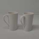 Smilatte 20 oz Large Coffee Mugs, M007 Plain Tall Ceramic Cup with Handle for Dad Men, Set of 2, White