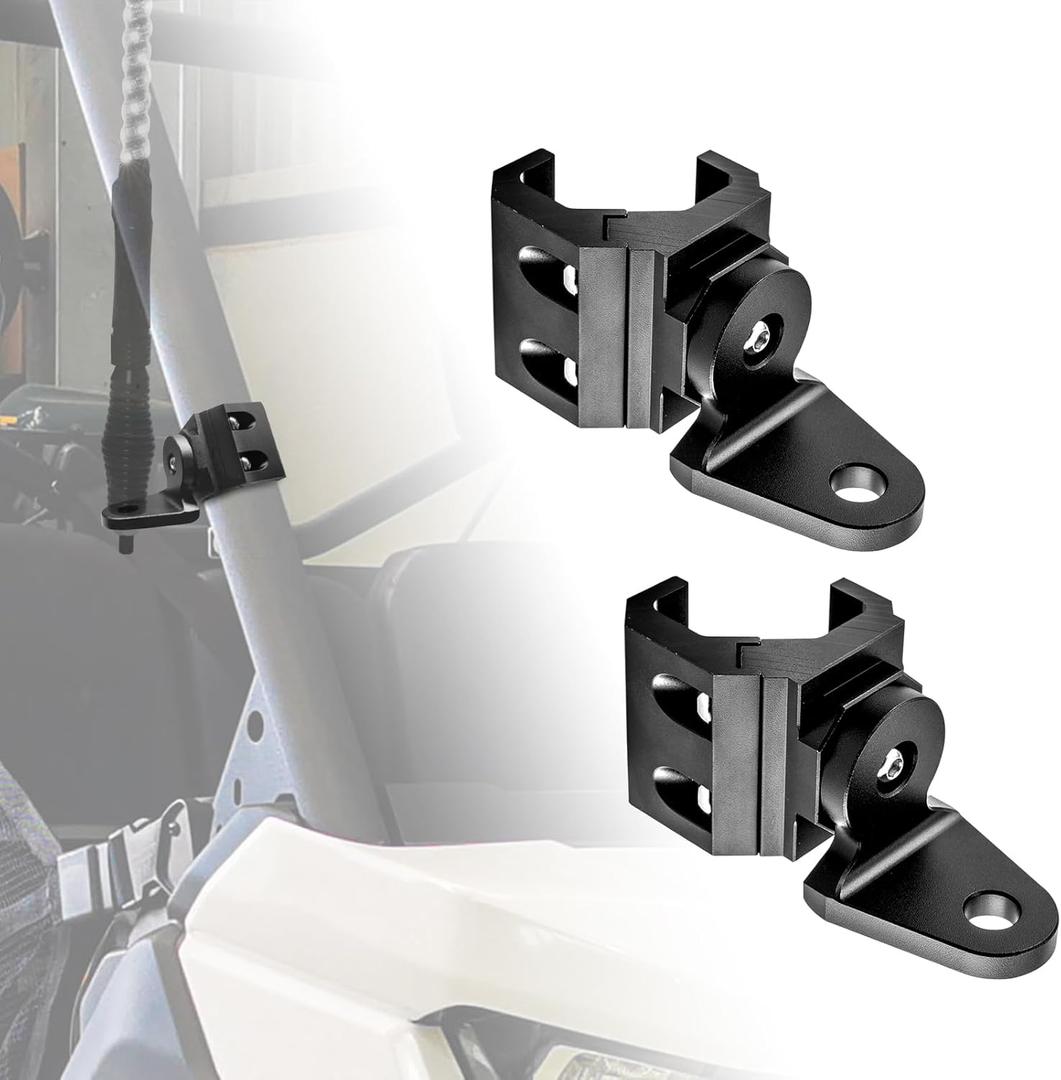 WeiSen 2 PCS UTV Pro-fit Roll Cage Whip Light Mount, 360 Adjustable Flag Mount Compatible with Polaris General Ranger Defender Commander Maverick Sport Trail