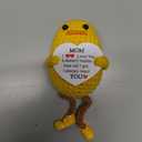 Artlunar Gifts for Mom Funny Long Legged Positive Duck Emotional Support Crochet Gifts with Mom I Love You Inspirational Card Pack of3