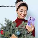 Fiyart Designed for iPhone 16 Case Cute Flower Floral Sunflowers Design,Soft Slim TPU Anti-Scratch Phone Cover for Women Girls 6.1"-Purple