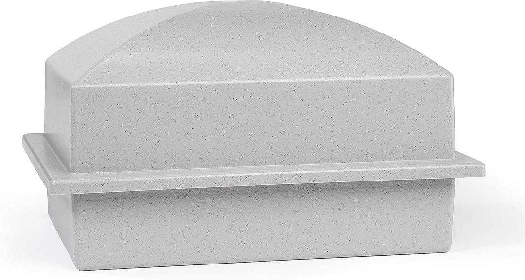 Urn Vault for Underground Burial | Fortified Container to Hold Adult Human Ashes and Cremation Urns for Cemetery and Ground Burial | Made in The USA (Regent, Granite Grey)