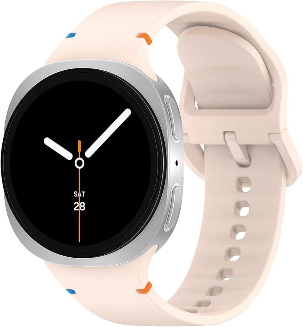 Silicone Bands Compatible with Samsung Galaxy Watch 8 Band 40mm 44mm/8 Classic 46mm, Waterproof Soft Wristband Sport Strap for Galaxy Watch 8 2025 Women Men