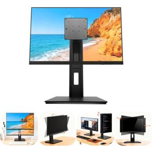 2026 Version Ergonomic VESA Monitor Stand, 150mm Spring Height adjustment, Tool-Free Base, Swivel, Tilt & Rotation, for 1522" Monitors, 5.075.95 lb, 100x100mm Vesa Mount (5.07~5.95LB)