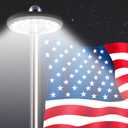 Solar Flag Pole Light, Automatic Solar Flagpole Lights Outdoor Dusk to Dawn, Solar Powered Flag Light, Waterproof LED Flagpole Downlight Lighting for Most 15 to 25 Ft Top (White)
