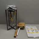 Industrial Farmhouse Pendant Lights,Rectangle 3-Light Modern Black and Golden Chandelier,Geometric Metal Cage Adjustable Rods Pendant Lighting Fixture for Kitchen Island Dining Room Living Room Foyer