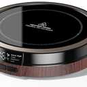 Coffee Mug Warmer for Desk, 50W Fast Heating Cup Warmer with Smart Display, 4 Temps & 12H Timer, Auto Shut Off for Tea, Milk, Hot Drinks - Wood Effect