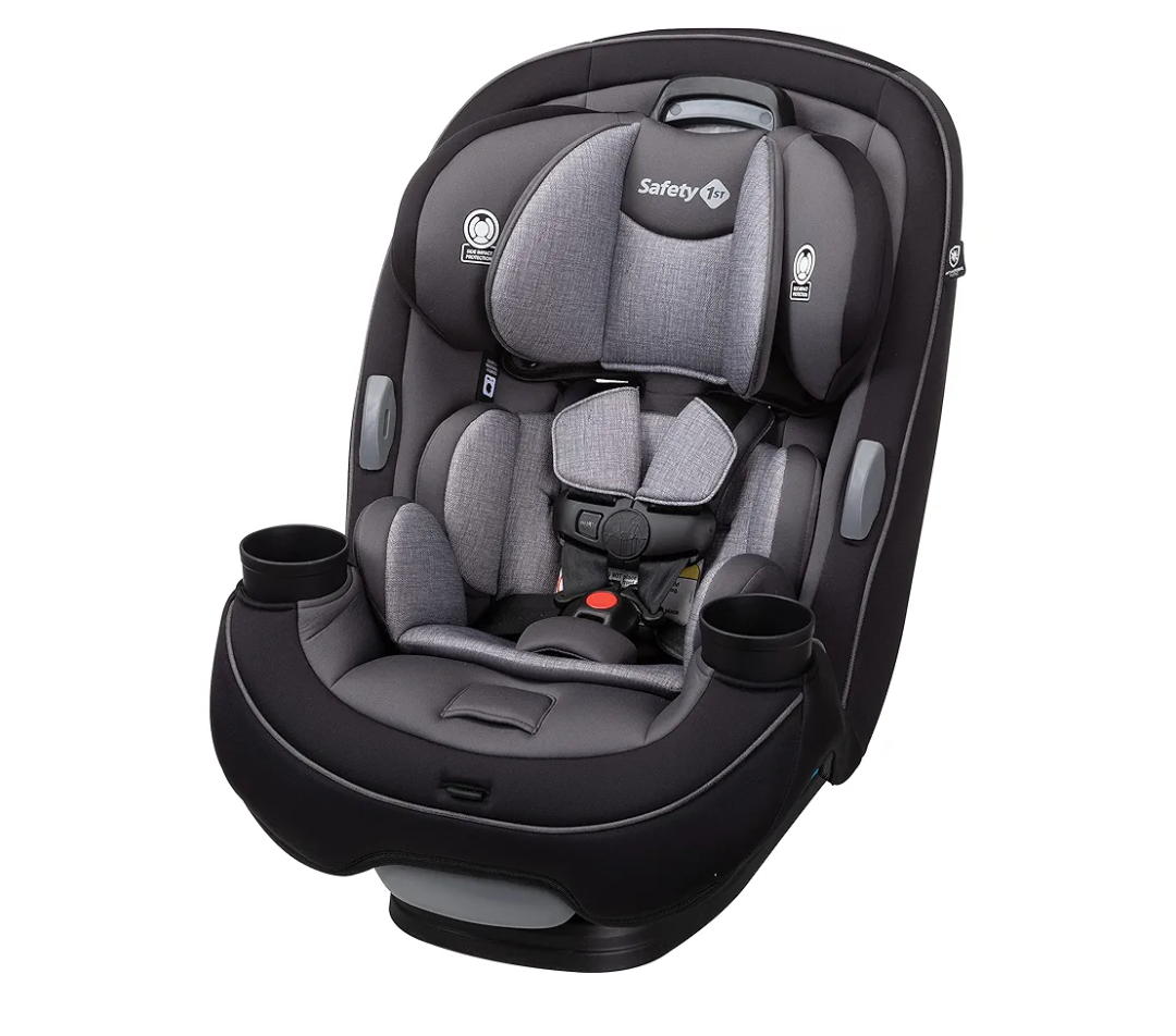 Safety 1st Grow and Go All-in-One Slim Convertible Car Seat, Rear Facing, 5-40 lbs, Forward Facing (30–65 lbs), High Back Booster Seat 40-100 pounds, Harvest Moon