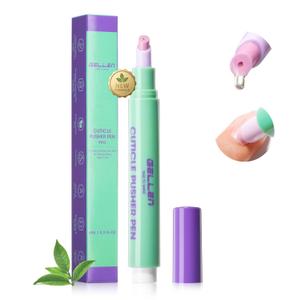 2 x Gellen 6ml Ceramic Cuticle Oil Pusher Pen, Cuticle Remover & Cuticle Oil Pen, Nail Care Pen for Hangnails & Damaged Nails, Gentle Cuticle Pusher Tool for Beginners, Nourishing & Healthy Ingredients