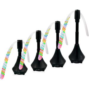 4PCS Retractable Portable Food Fan for Indoor Outdoor Meals, Spinning Fan for Picnic with Rechargeable Batteries