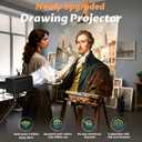 Art Projector for Tracing and Drawing - 5G/2.4G Dual-Band WiFi & App-Free Web Control - Supports Online/Offline Modes with Adjustable Stand for Artists, Cookie Decor - Compatible with iOS & Android