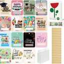 All-Occasion Money Holder Cards 15-Pack, 5x4  Double 300gsm, Gloss Front, Writable Back  Clear Cash Strip + Adhesive  Graduation, Birthday, Teacher, Wedding, Holidays