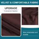 Turquoize 2 Pack Bar Stool Covers Round Stool Covers with Elastic Bands Bar Stool Seat Covers Slipcover Washable Stool Cushion Covers Feature Stretch Thick Bouncy Fabric, Dia 16"-18", X-Large, Brown