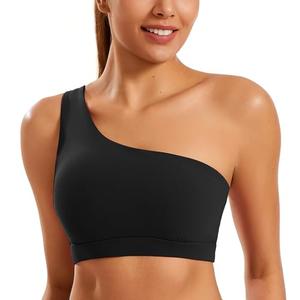 Smooth Sports Bras for Women One Shoulder Low Impact Asymmetrical Workout Tops Padded Yoga Bra Black, M Smooth Sports Bras for Women One Shoulder Low Impact Asymmetrical Workout Tops Padded Yoga Bra Black, M