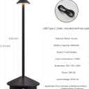 Modern Cordless Table Lamp Set of 2, Portable LED Desk Lamps, 5000mAh Rechargeable Battery Operated Lighting for Bedroom Dining Room Restaurant Coffee Shop Camping Night Light (Black)