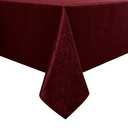 Wekwch Burgundy Jacquard Rectangle Tablecloth Exquisite Grain Design Waterproof and Wrinkle Resistant Table Cloth for Indoor Outdoor Parties Kitchen Dinning Room 60 Inch by 84 Inch