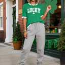 St Patricks Day Shirts for Women: Lucky Irish Shamrock Graphic T Shirt St Paddys Day Tee Tops (XX-Large, Green3)