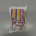 5-Pack Women's Colorful Striped Thong Underwear - Breathable Sports Bikini T-Back Panties (Large)