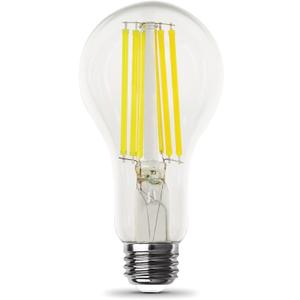Feit Electric A21 LED Filament Light Bulb, 150W Equivalent, 2605 Lumens, Bright White 3000K, Dimmable, E26 Base, Clear Glass Decorative Vintage Style, 15,000-Hour Lifetime, OM150DM/CL/830/FIL
