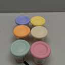 Elk and Friends 4oz Borosilicate Glass Baby Food Storage Jars with Silicone Lid | Strong Glass | Set of 6 | Microwave, Oven & Dishwasher Safe | Infant and Babies (Blush/ Ivory/ Peach/ Gray/ Sage/ Misty Blue, 6-pack)