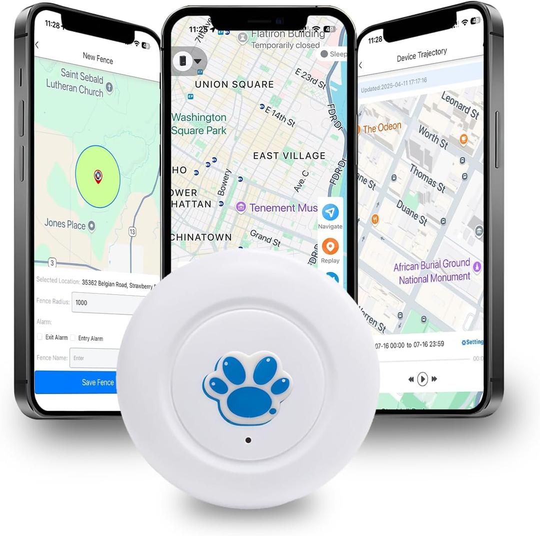 700-Day Battery GPS Tracker - No Monthly Fee, No SIM Card, Real-Time Tracking for Car, Pet, Kid. Mini Magnetic Waterproof Locator with Built-in Alarm & 2 Year Use.
