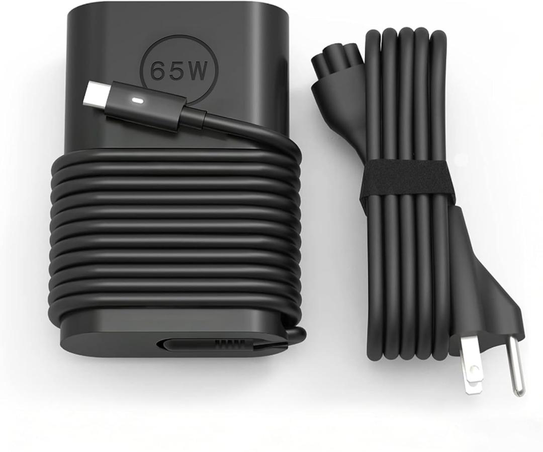 65w 60w USB-C Laptop Charger Compatible with Dell Latitude 5420 5450 5550 7420 5520 5540 XPS 13 9250 9360 9365 9370 9380 9350 Chromebook 3100 3400 la65nm170 02YK0F Type C Adapter Power Cord