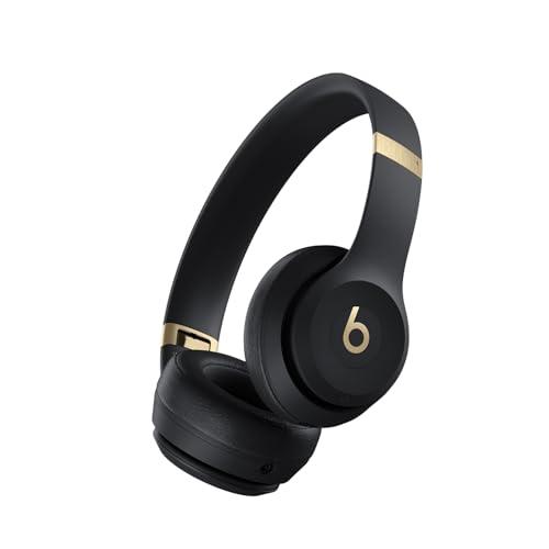 Beats Solo 4 - Wireless On-Ear Bluetooth Headphones, Up to 50-Hour Battery Life, Ultra-Lightweight Comfort, Powerful and Balanced Sound, Apple & Android Compatible - Black & Gold