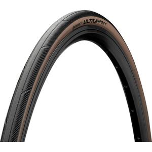 Continental Ultra Sport III - Road Bike Tire | Versatile Road Tire with Modern Tread Design - E25 Ebike Rated - PureGrip (700x28, Black/Brown)
