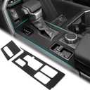 YOJOJOCO 2PCS Central Control Gear Shift Panel Trim Cover Compatible with Toyota 2022-2025 2026 Tundra & Sequoia Accessories Center Console Cover Protection Gear Shift Control Anti-Scratch Panel