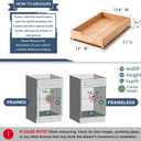 Pull Out Cabinet Drawers - 6x2 Size Options (12-23'W,18-21'D), Pre-Assembled with Soft Close Slides, Solid Beechwood, Easy Installation (14'W x 21'D)