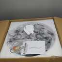 12-Lights Chandelier LED Dimmable Chandeliers for Entryway Flush Mount Ceiling Pendant Light Fixture Crystal Chandeliers for Living Room Black Finished Lighting Modern High Ceiling Chandelier