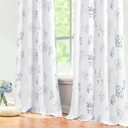 Decorative Curtains 63 Inch Length for Bedroom 2 Panels Room Darkening 80% Blackout Calming Soothing Hydrangea Cornflower Unique Curtains & Drapes for Living Room 63 Inch Length,Dusty Blue and Gray (42"W x 63"L (Pack of 2), Blue & Grey)