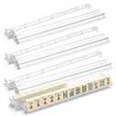 TitanLink American Mahjong Racks with Pushers – Set of 4, Easy Slide & Push for Smooth Gameplay (Clear)