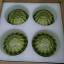 4 Pcs Green Glass Tulip Lamp Shades Small Flower Sconce Shade E26 Base 1.65" Top x 4.45" Dia. x 4.33" H Mini Lampshades Replacement for Floor Table Chandelier Decor Vanity Pendant Light Covers